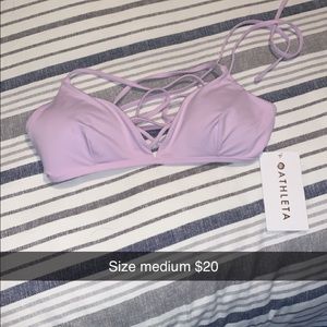 NWT Athleta Violet Triangle Bikini Top M